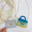Fashion Translucent White Handbag Children's Transparent Diamond Pearl Crossbody Bag