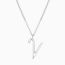 Fashion C Silver Stainless Steel 26 Letter Necklace