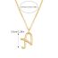 Fashion T Gold Stainless Steel 26 Letter Necklace