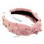 Fashion Rose Red Fabric Diamond-encrusted Knotted Wide-brimmed Headband
