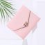 Fashion Pink Pu Flip Wallet