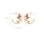Fashion Sky Blue Alloy Diamond Butterfly C-shaped Earrings