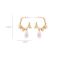 Fashion Gold Alloy Branch Set With Imitation Pearl C-shaped Earrings