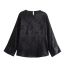 Fashion Black Jacquard Sequin Shirt
