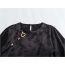 Fashion Black Jacquard Sequin Shirt