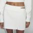 Fashion White Blend Buckle Skirt