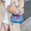 Fashion Transparent Blue Pvc Flap Crossbody Bag