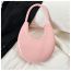 Fashion Pink Crescent Hand Pvc Handbag