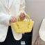Fashion Yellow Woven Large Capacity Tote Bag