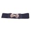 Fashion Black Buttoned Frosted Elastic Waistband