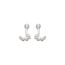Fashion Silver - Croissant Screw Earrings Copper Irregular Croissant Stud Earrings