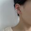 Fashion An X Pattern Full Diamond Ear Clip-white Gold Copper Inlaid Diamond Irregular Diamond Ear Cuff (single Piece)