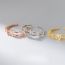 Fashion Gold Copper And Diamond Geometric Open Ring