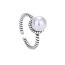 Fashion Silver Twist Pearl Ring