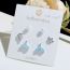 Fashion 4# Copper And Diamond Geometric Earrings Set