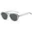 Fashion Black Frame Black And Gray Film Ac Rice Nail Large Frame Sunglasses