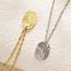 Fashion Gold Finger Print Necklace