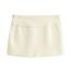 Fashion Cream Color Woven Hem Skirt