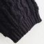 Fashion Black Beaded Knitted Sweater