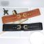 Fashion Camel Wide Belt With Metal Buckle