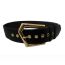 Fashion Camel Wide Belt With Metal Buckle