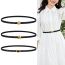 Fashion Snap Goddess Style (black) Thin Belt With Metal Buckle