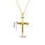 Fashion Nail Cross A440 Copper Diamond Cross Nail Necklace