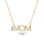 Fashion 15# Copper Inlaid Zirconium Love Mom Necklace