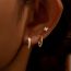 Fashion Set Of 3-platinum #6 Silver Diamond Geometric Earring Set