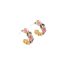 Fashion Gold Alloy Diamond Flower C-shaped Earrings