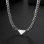 Fashion Necklace Length 50cm Titanium Steel Triangle Brand Men's Necklace