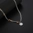 Fashion Necklace Length 50cm Titanium Steel Round Brand Necklace For Men