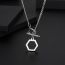 Fashion Necklace Length 60cm Titanium Steel Geometric Hexagon Necklace For Men