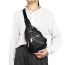 Fashion Black Pu Multi-layer Zipper Large Capacity Crossbody Bag