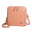 Fashion Dark Pink Pu Large Capacity Square Crossbody Bag