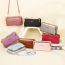 Fashion Red Pu Pebbled Clip Crossbody Wallet
