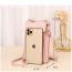 Fashion Deep Pink Pu Flip Cover Large Capacity Touch Screen Crossbody Bag