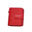 Fashion Red Pu Love Embroidery Thread Large Capacity Coin Purse