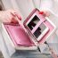 Fashion Light Pink Pu Multi-card Slot Lunch Box Coin Purse