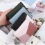 Fashion Pink Pu Contrasting Color Coin Purse