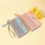Fashion Dark Pink Pu Contrasting Tassel Wallet