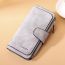 Fashion Grey Pu Frosted Buckle Coin Purse