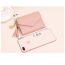 Fashion Long Dark Pink Pu Flip Cover Multi-card Slot Coin Purse