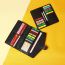 Fashion Black Pu Rhombus Embroidery Multi-card Slot Wallet