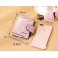 Fashion Long Pink Pu Buckle Frosted Coin Purse