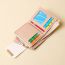 Fashion Apricot Pu Printed Flip Multi-card Slot Wallet