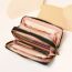 Fashion Light Pink Pu Diamond Multi-card Slot Wallet