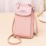 Fashion Deep Pink Pu Flap Crossbody Bag