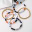 Fashion Color Colorful Polymer Clay Letter Beaded Bracelet Set