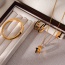 Fashion Black Titanium Steel Inlaid With Zirconium Nails Pendant Necklace Earrings Ring Bracelet 5-piece Set